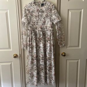 Needle & Thread Garland smocked midi dress